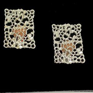 Vtg. EMMONS Filigree Detailed Clip On‎ Earrings